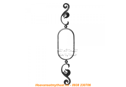 Phụ kiện sắt uốn hoa văn uốn bông hình chữ c s j CSJ053