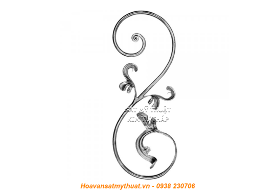 Phụ kiện sắt uốn hoa văn uốn bông hình chữ c s j CSJ052