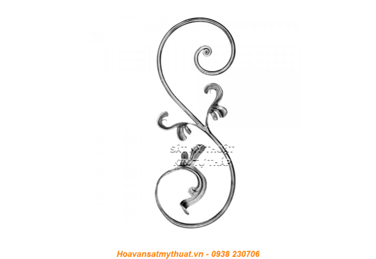 Phụ kiện sắt uốn hoa văn uốn bông hình chữ c s j CSJ051