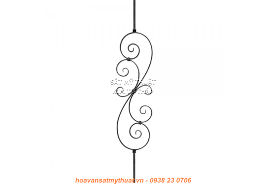 cụm chi tiết sắt uốn hoa văn cho cầu thang PKCT021