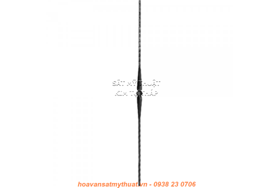 Thanh rèn vuông 12 cho cầu thang lac can ban công sắt uốn PKCT024