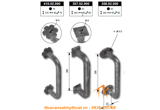 Tay nắm cửa sắt TNC009