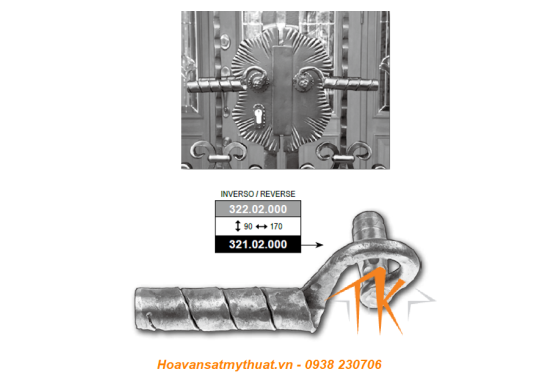 Tay nắm cửa sắt TNC016