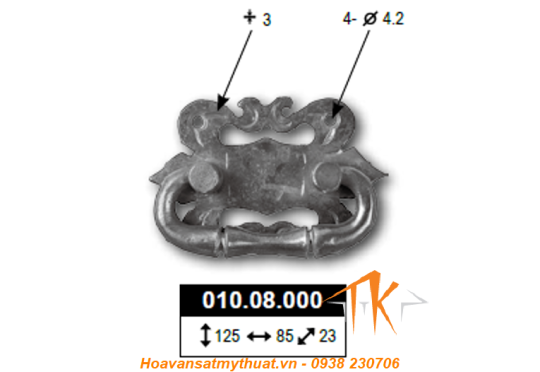 Tay nắm cửa sắt TNC025