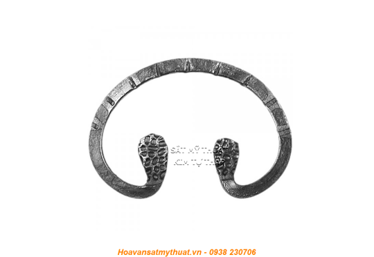Phụ kiện sắt uốn hoa văn uốn bông hình chữ c s j CSJ090