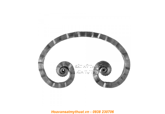 Phụ kiện sắt uốn hoa văn uốn bông hình chữ c s j CSJ085