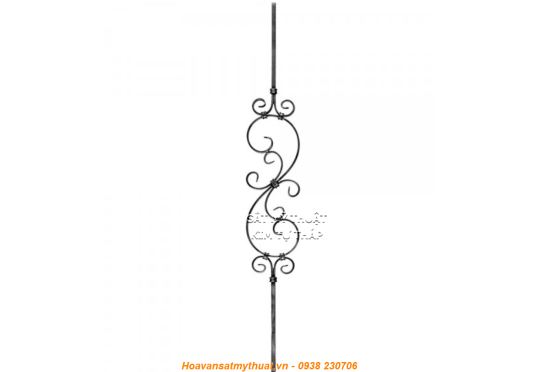 Cụm phụ kiện sắt uốn bông cầu thang PKCT031