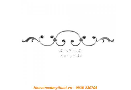 Phụ kiện sắt uốn hoa văn uốn bông hình chữ c s j CSJ048