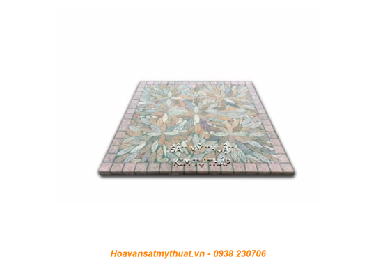 Mặt bàn đá ghép đá mosaic msi04
