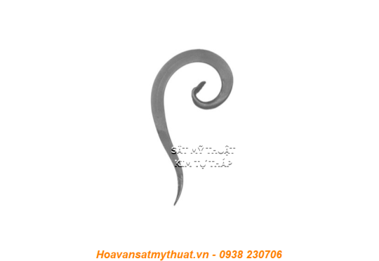 Phụ kiện sắt uốn hoa văn uốn bông hình chữ c s j dấu hỏi CSJ046