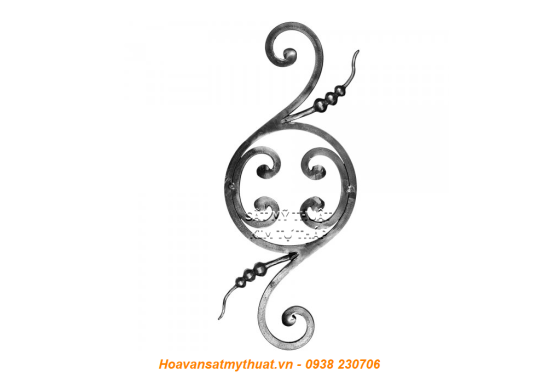 Phụ kiện sắt uốn hoa văn uốn bông hình chữ c s j CSJ043