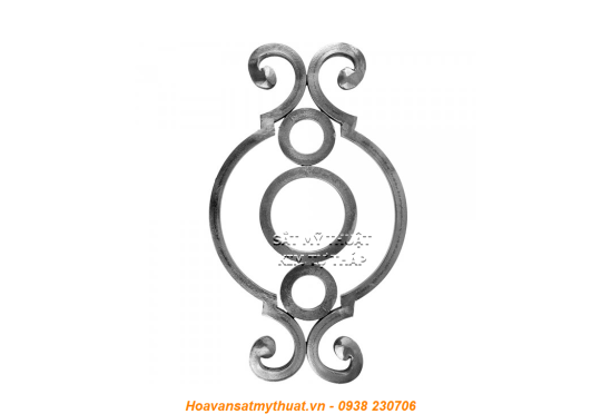 Phụ kiện sắt uốn hoa văn uốn bông hình chữ c s j CSJ039