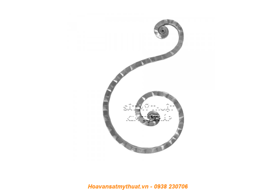 Phụ kiện sắt uốn hoa văn uốn bông hình chữ c s j CSJ034