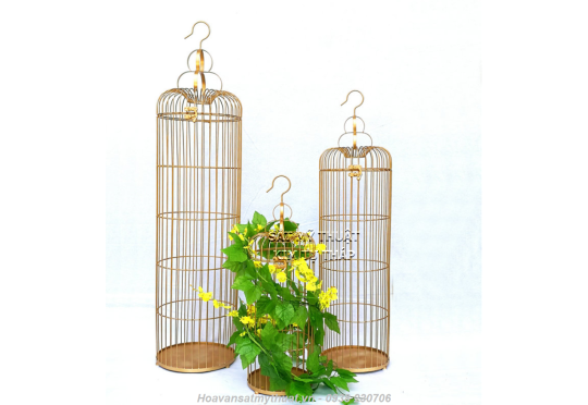 Lồng chim trang trí tiệc bằng sắt mỹ thuật LC004
