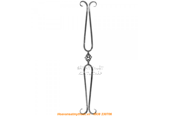 CỤM HOA VĂN SẮT CẦU THANG LAN CAN BAN CÔNG PKCT075