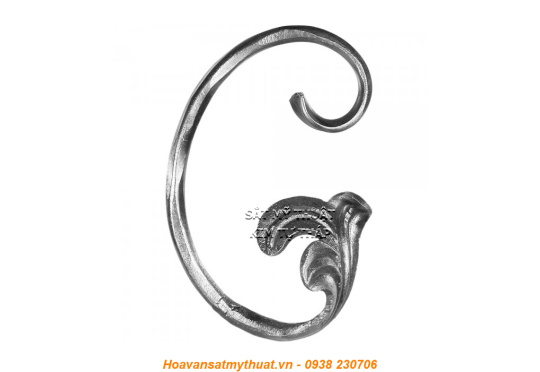 Phụ kiện sắt uốn hoa văn uốn bông hình chữ c s j CSJ005