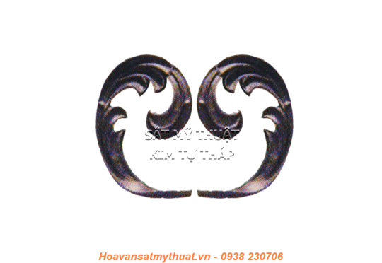Phụ kiện hoa lá thép/ sắt đúc 1180