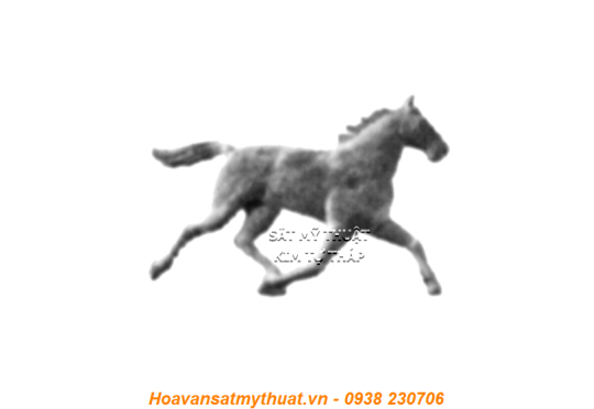 Phụ kiện phù điêu con ngựa sắt đúc 1326