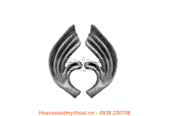 Phụ kiện hoa lá thép/ sắt đúc 1355