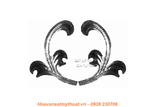 Hoa lá thép / sắt dập 2112