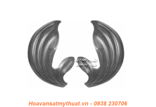Phụ kiện hoa lá thép/ sắt dập 2148