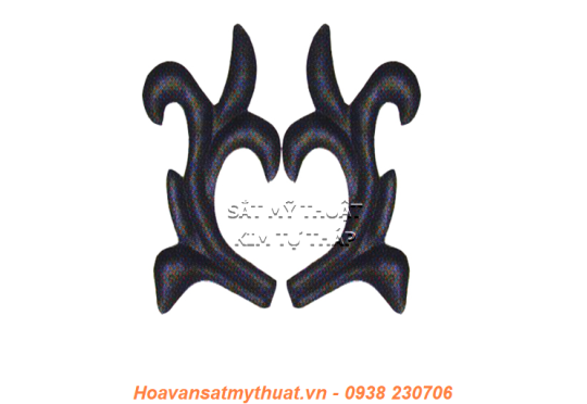 Phụ kiện hoa lá thép/ sắt dập 2314