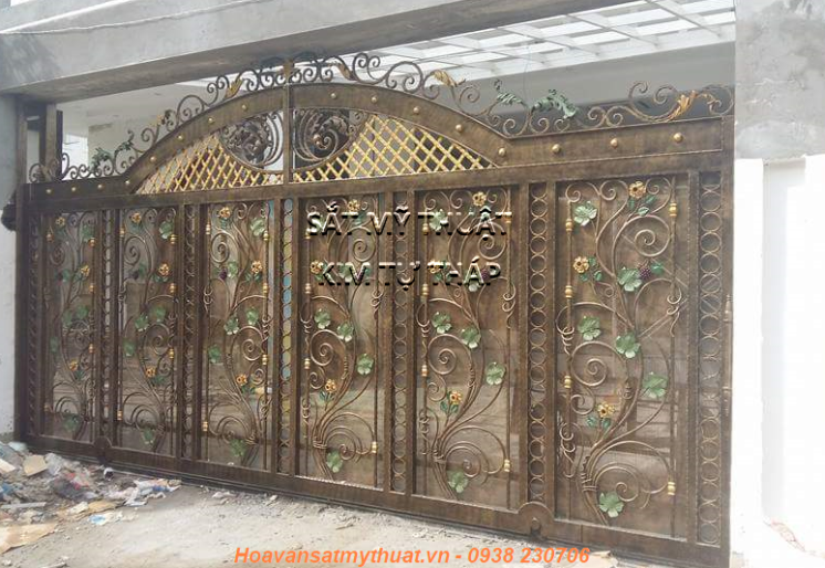 Cửa cổng sắt mỹ thuật 25 