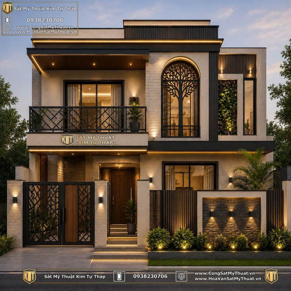 cổng sắt biệt thự 