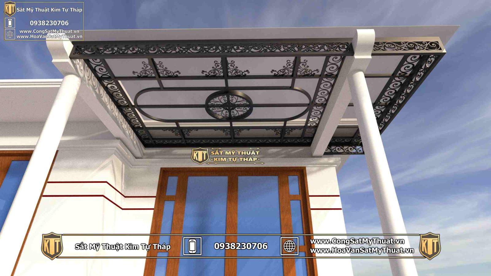 mái sắt mỹ thuật MH0274