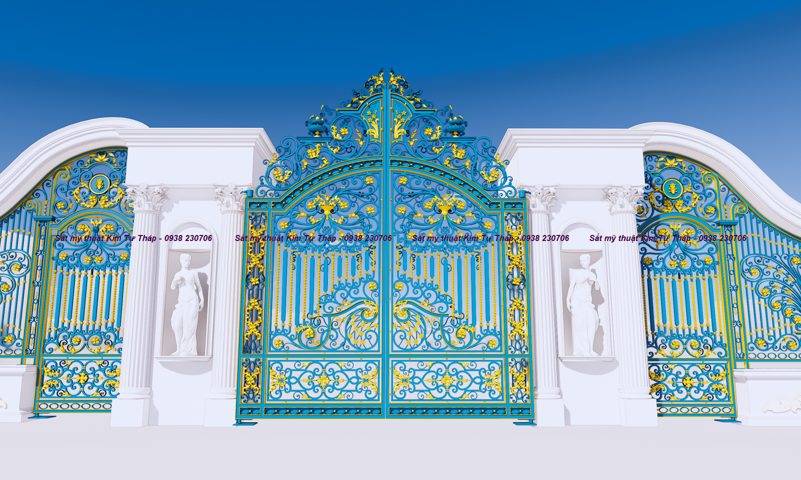 Cửa cổng và hàng rào biệt thự CC105
