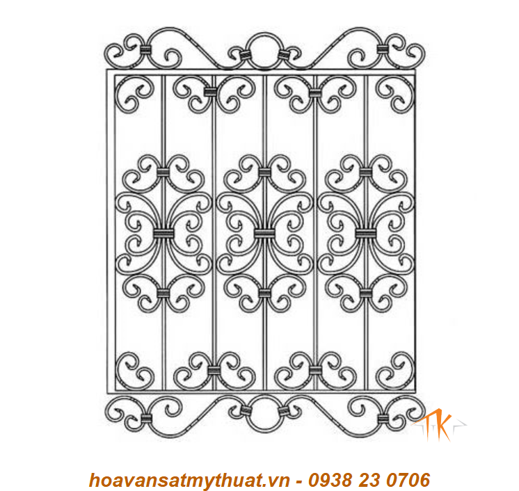 KHUNG CỬA SỔ SẮT MỸ THUẬT 01