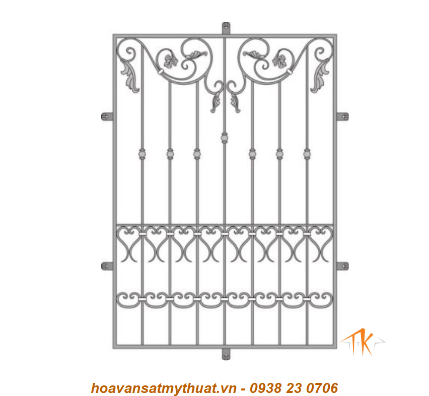 KHUNG CỬA SỔ SẮT MỸ THUẬT 12