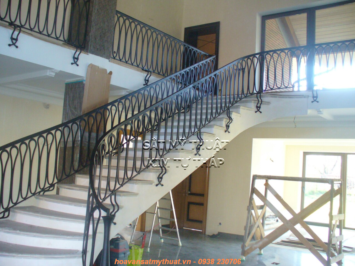 Cầu thang sắt nghệ thuật thi công tại Bình Dương 