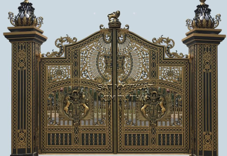Cửa cổng nhôm đúc cho villa biệt thự 
