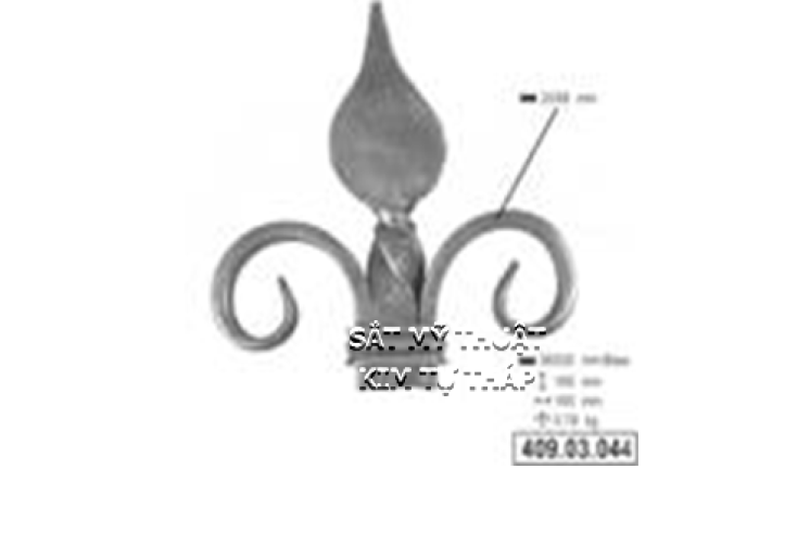 Chông sắt mũi giáo sắt mỹ thuật 119907