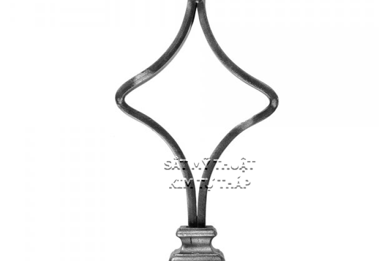 Phụ kiện sắt uốn hoa văn uốn bông hình chữ c s j CSJ074