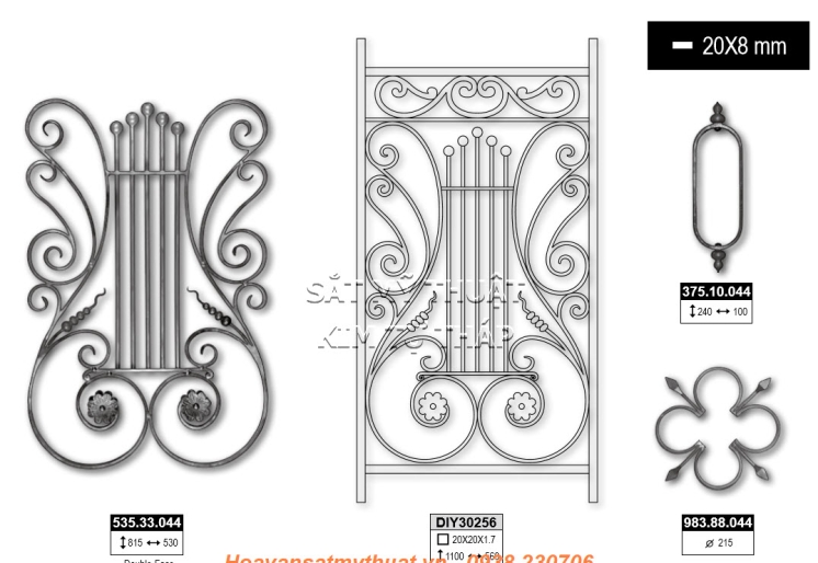 Phụ kiện cầu thang sắt uốn PKCT126