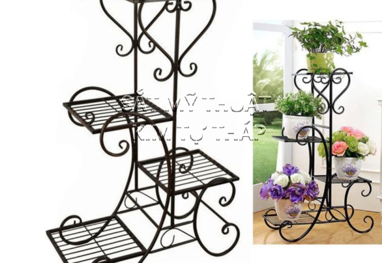 Kệ hoa sân vườn sắt mỹ nghệ KH002
