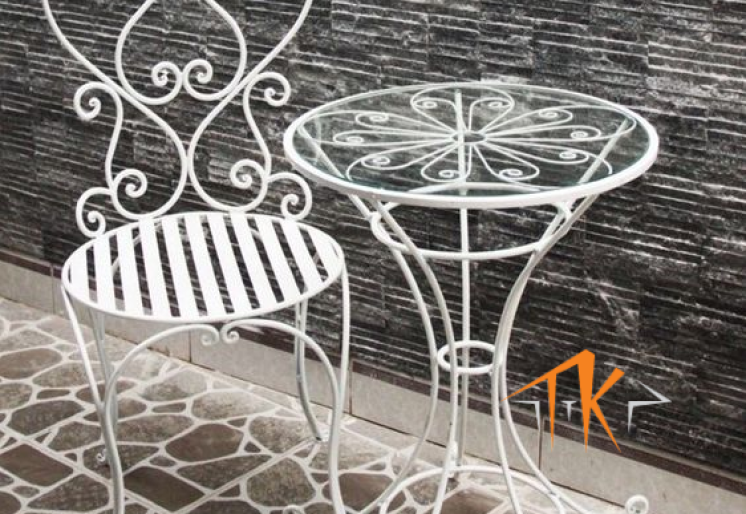 BÀN GHẾ SẮT SÂN VƯỜN BG007