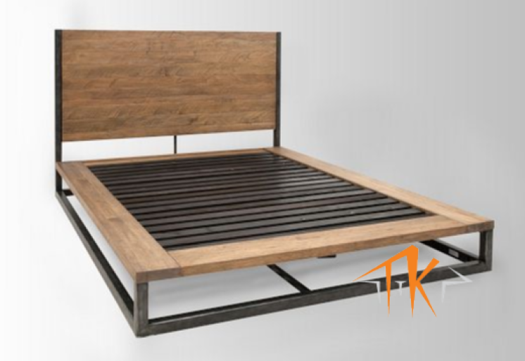 Giường sắt uốn mỹ thuật GS006