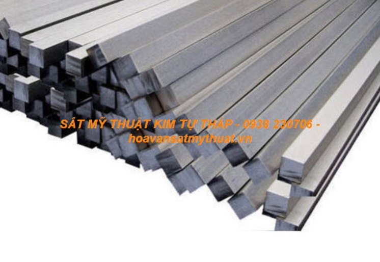 sắt vuông 14mm đặc dẻo trơn cán nóng sử dụng cho uốn hoa văn sắt nghệ thuật 