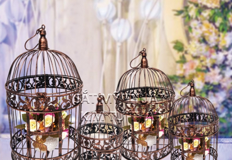 Lồng chim sắt trang trí tiệc cưới LC022