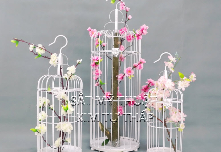 Lồng chim sắt mỹ nghệ trang trí tiệc LC024