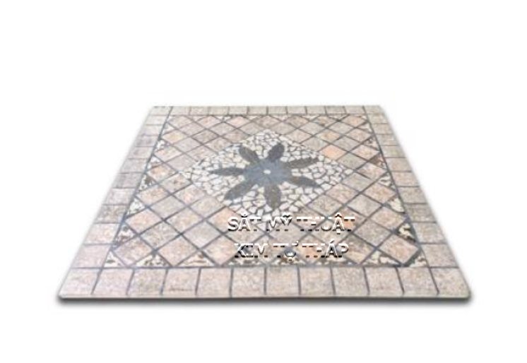 Mặt bàn đá ghép đá mosaic msi09