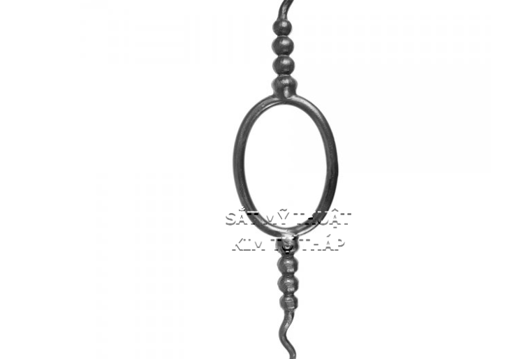Phụ kiện sắt uốn hoa văn uốn bông hình chữ c s j CSJ043