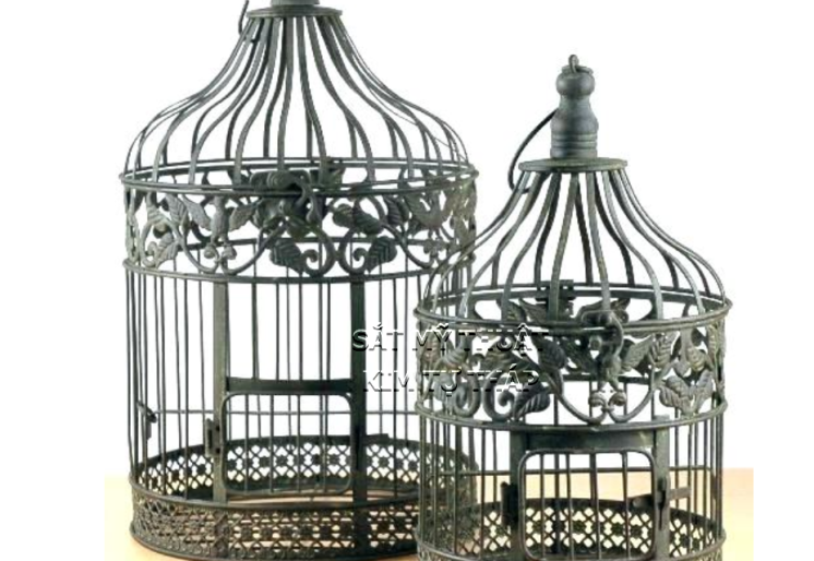 Lồng chim hoa văn trang trí tiệc LC018
