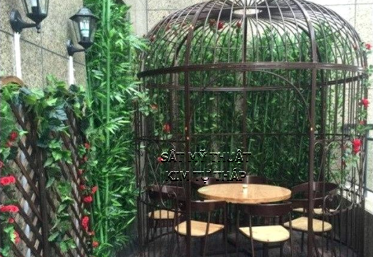 Lồng chim nhà chòi sắt mỹ thuật LC006