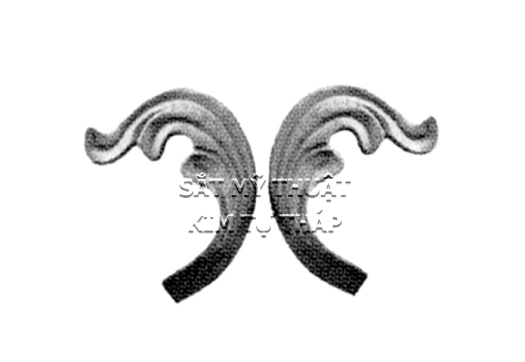 Phụ kiện hoa lá thép/ sắt đúc 1356