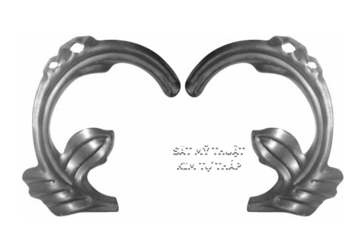 Phụ kiện hoa lá thép/ sắt dập 2149